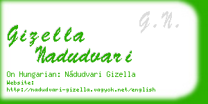 gizella nadudvari business card